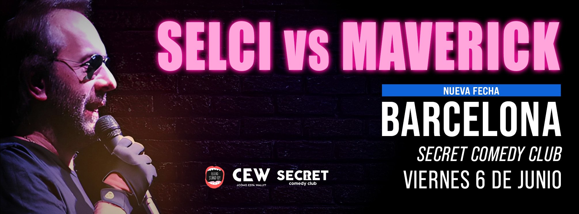 El gran Guillermo Selci llega a Barcelona con su humor ácido e inteligente. Una noche de stand up afilado y provocador en el Secret Comedy Club. Entradas ya disponibles.