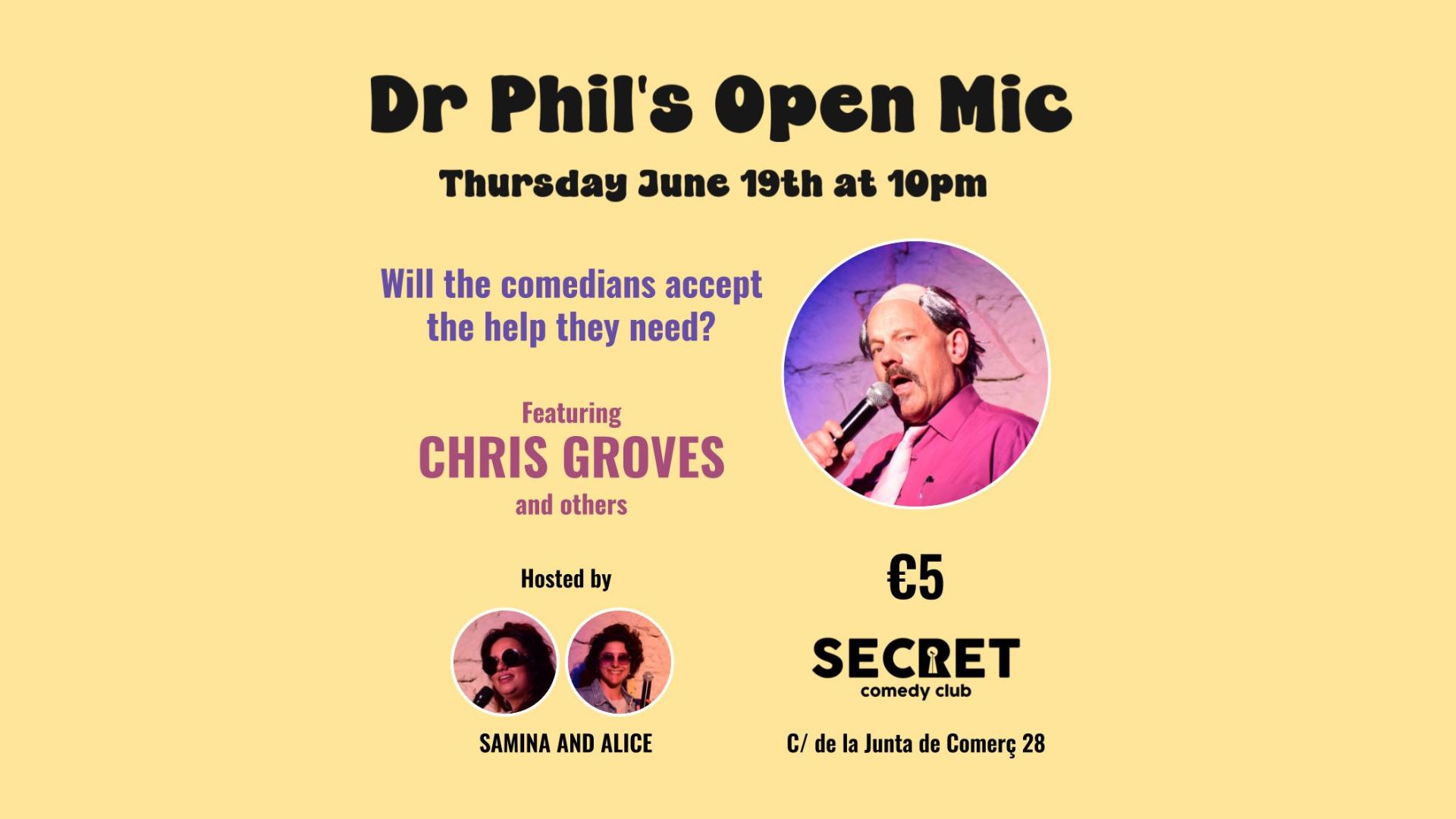 Dr.Phil open mic comedy show
