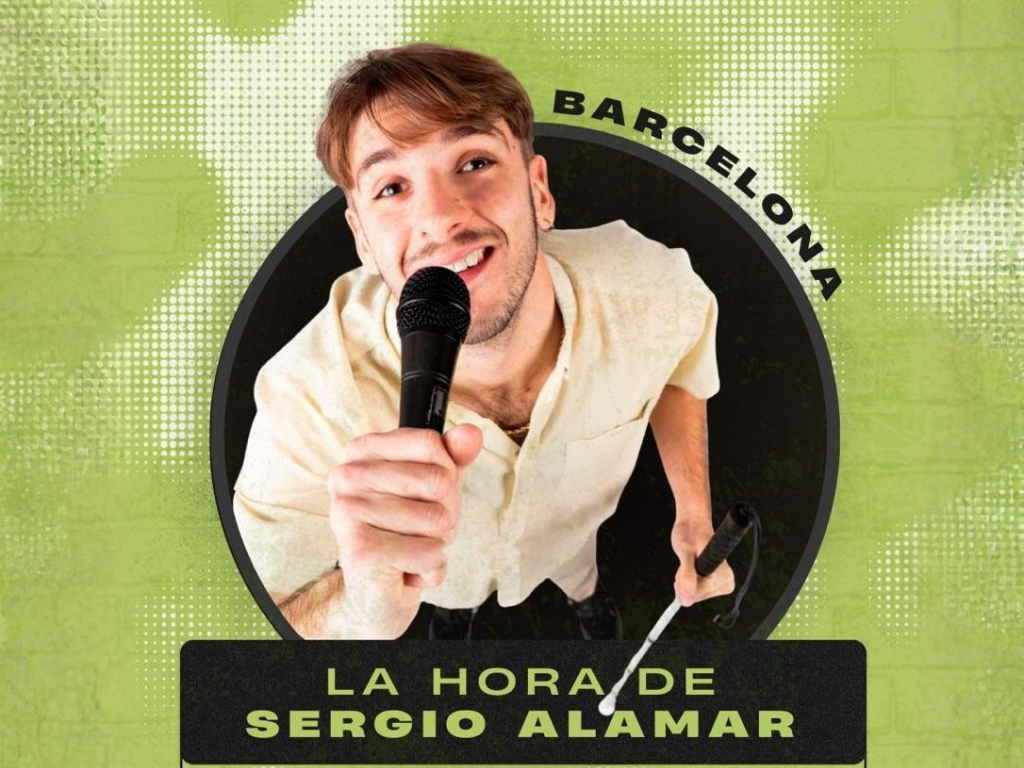 Sergio Alamar actuando en su monólogo La hora de Sergio Alamar en el Secret Comedy Club de Barcelona
