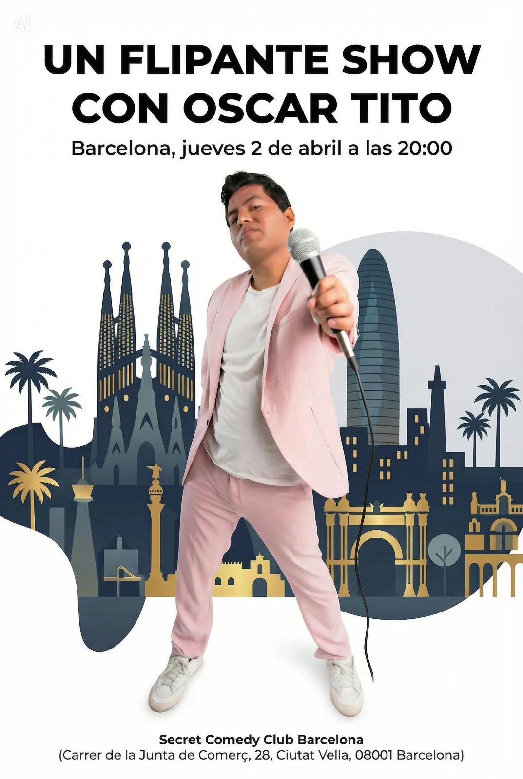 Oscar Tito, el “queridite” vuelve a Barcelona desde Perú con “UN FLIPANTE SHOW CON OSCAR TITO”, será una noche de Stand Up Comedy llena de ironía, sarcasmo y mucho brilloteo donde nadie se salvará, ¿estás listx para ello?