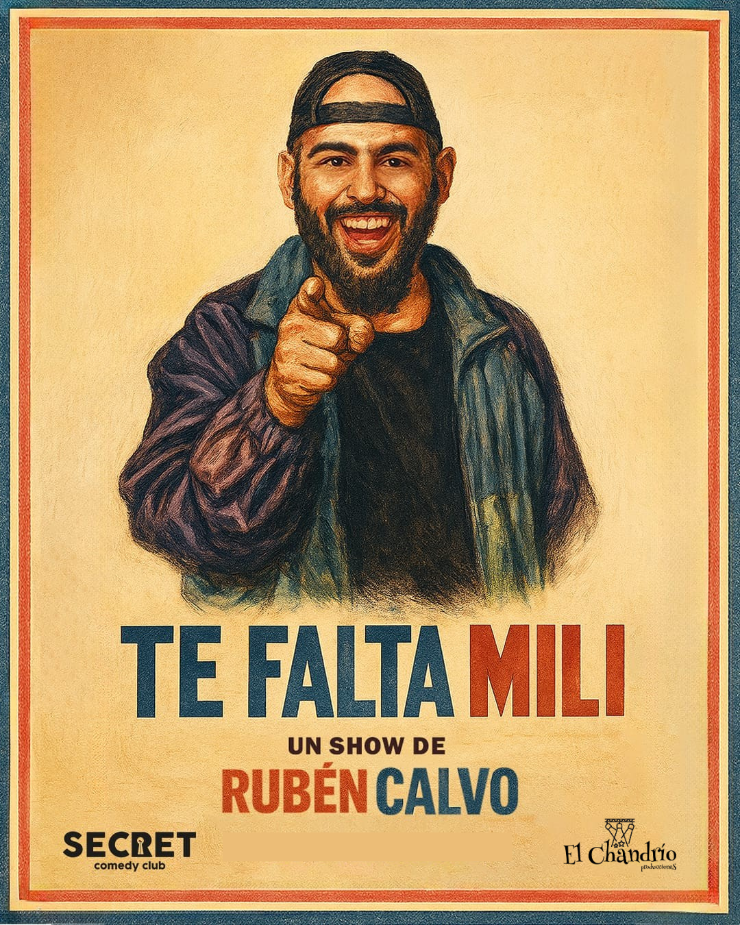 Disfruta el monólogo Te falta mili de Rubén Calvo en el Secret Comedy Club de Barcelona. Risas, humor generacional y una visi